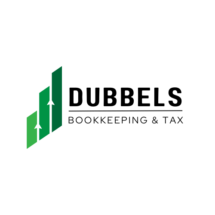 Logo with rising bar graph